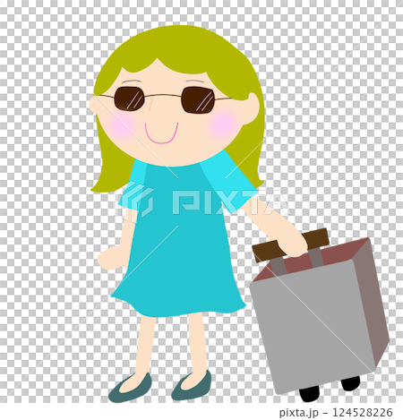 A woman with a carry bag 124528226