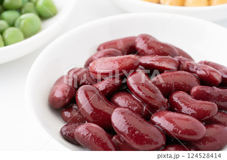 レッドキドニービーンズ（水煮）のクローズアップ 124528414