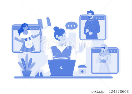 Localization specialist provides support in different languages and cultures. 124528608