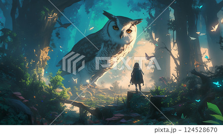 森のフクロウ 124528670