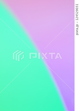 紫・緑色系バイカラーの抽象的背景　縦位置 124529031