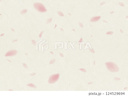 春の桜が舞う日本伝統の和紙 春の桜が舞う日本伝統の和紙 124529694
