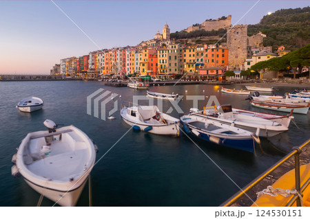 Image of Portovenere La Spezia city at sea view 124530151