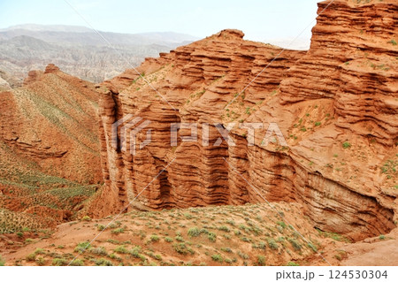 Photo of Danxia Landform in Gansu Province, China Photo of Danxia Landform in Gansu Province, China 124530304