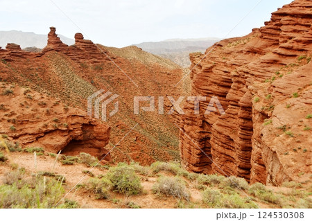 Photo of Danxia Landform in Gansu Province, China 124530308
