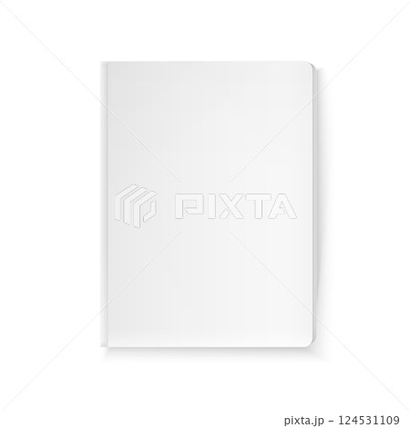 Blank Notebook with Soft Cover and Clean Pages. Vector Blank Notebook with Soft Cover and Clean Pages. Vector 124531109