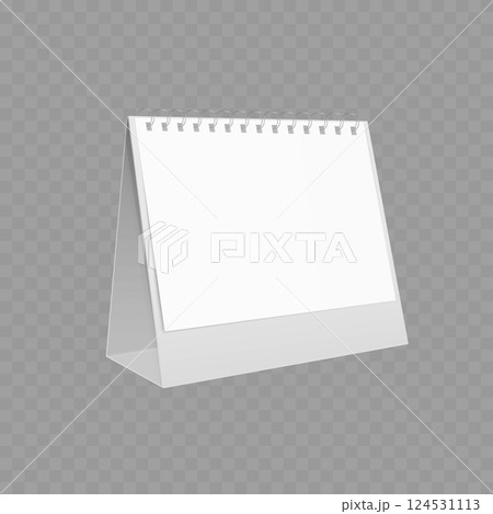 Blank Desk Calendar Mockup Vector 124531113