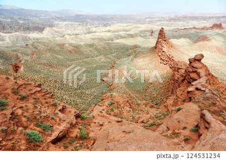 Photo of Danxia Landform in Gansu Province, China 124531234