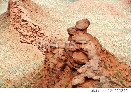 Photo of Danxia Landform in Gansu Province, China 124531235