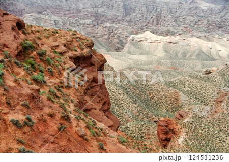 Photo of Danxia Landform in Gansu Province, China Photo of Danxia Landform in Gansu Province, China 124531236