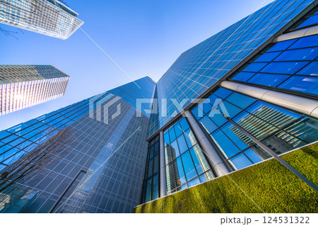 日本の東京都市景観 虎ノ門ヒルズステーションタワー(虎ノ門ヒルズ駅)横に港区立明舟公園誕生 日本の東京都市景観 虎ノ門ヒルズステーションタワー(虎ノ門ヒルズ駅)横に港区立明舟公園誕生 124531322