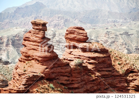 Photo of Danxia Landform in Gansu Province, China 124531325