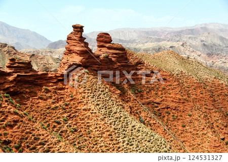 Photo of Danxia Landform in Gansu Province, China 124531327