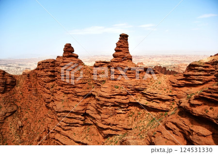 Photo of Danxia Landform in Gansu Province, China Photo of Danxia Landform in Gansu Province, China 124531330