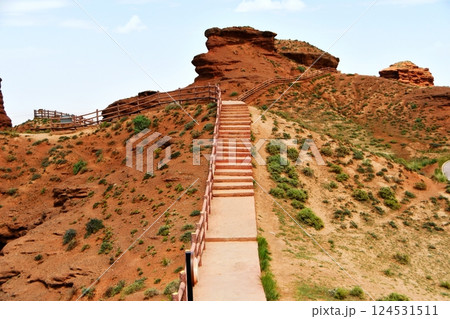 Photo of Danxia Landform in Gansu Province, China 124531511