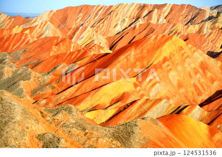 Photo of Danxia Landform in Gansu Province, China 124531536