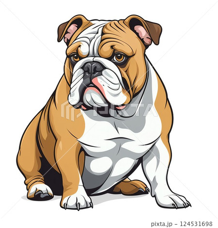 落ち着きがあり温和で陽気なブルドッグ 落ち着きがあり温和で陽気なブルドッグ 124531698