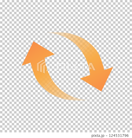 Stock Illustration: Stylish arrow with gradient that expresses two-way repetition Business Simple 124531796