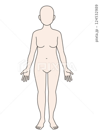 女性の全身　前 124532989