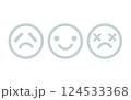 表情パーツ　グレー 124533368