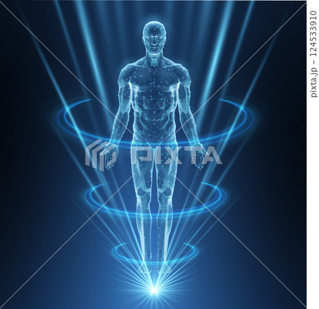 Human body. Abstract . Digital anatomy, Medical technology, Muscle structure. 124533910