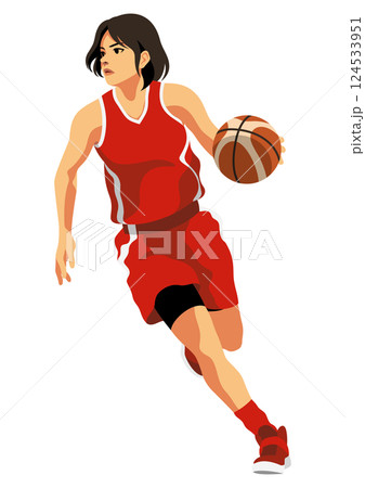 女子バスケットボール選手 女子バスケットボール選手 124533951