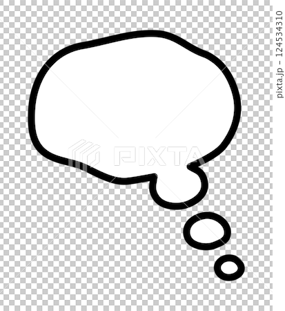 物思う吹き出しのイラスト 124534310