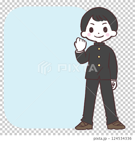男學生框架插圖 男學生框架插圖 124534336