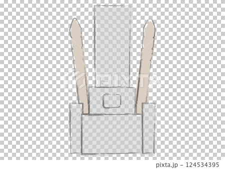 A simple gravestone with a stupa 124534395