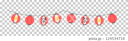 燈籠插畫,燈籠,紅燈籠,節慶,夏祭,裝飾,裝飾,節慶,攤位,夜攤,日式,日式風格,燈光 124534710