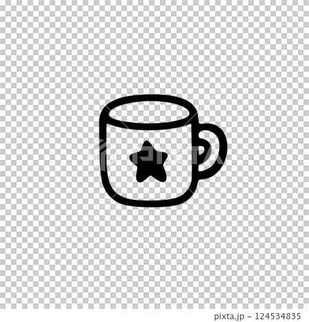 シンプルなコップのイラスト素材 124534835