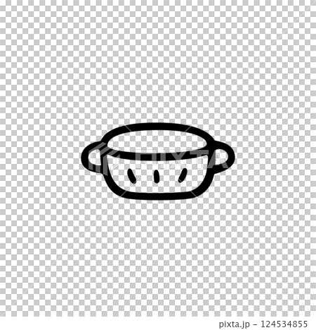 簡單的盤子插圖素材 124534855