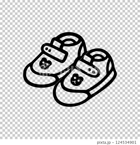 シンプルな靴のイラスト素材 シンプルな靴のイラスト素材 124534901