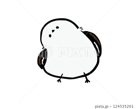 首をかしげるシマエナガ 124535201