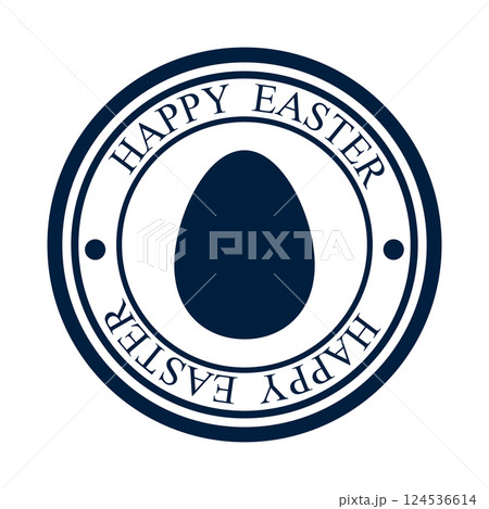 Easter postal retro stamps icon egg Easter postal retro stamps icon egg 124536614