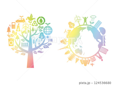 エコツリー&アースアイコン 124536680