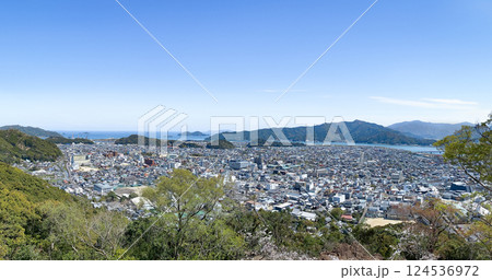 城山からの佐伯市街地眺望 124536972