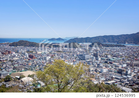 城山から見た佐伯市街地と豊後水道 城山から見た佐伯市街地と豊後水道 124536995
