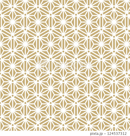 麻の葉文様の背景素材 スウォッチ対応 ゴールド 麻の葉文様の背景素材 スウォッチ対応 ゴールド 124537312