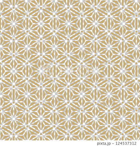 麻の葉文様の背景素材 スウォッチ対応 ゴールド 麻の葉文様の背景素材 スウォッチ対応 ゴールド 124537312