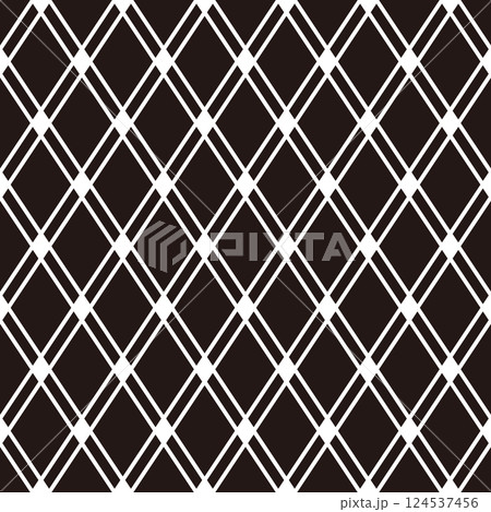 格子柄の背景素材 スウォッチ対応 ブラック 124537456