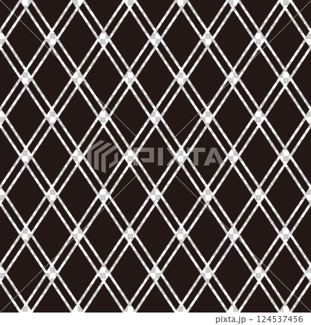 格子柄の背景素材 スウォッチ対応 ブラック 124537456