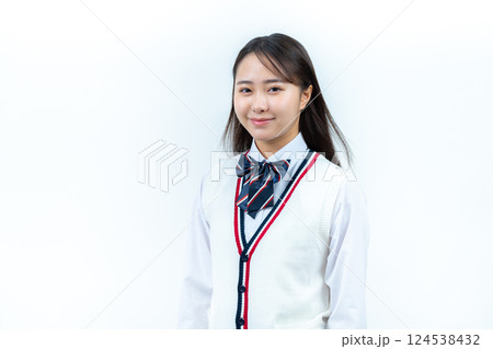 制服を着た女子高生 124538432