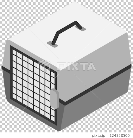 寵物籠寵物籠等距向量插圖 寵物籠寵物籠等距向量插圖 124538500