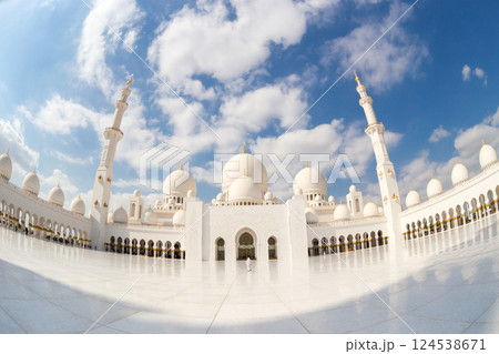 Sheikh Zayed Grand Mosque in Abu Dhabi, the capital city of United Arab Emirates. Sheikh Zayed Grand Mosque in Abu Dhabi, the capital city of United Arab Emirates. 124538671