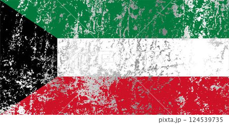 Kuwait flag with grunge effect. 124539735