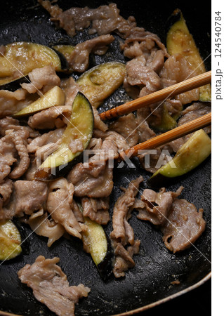 茄子と豚肉の味噌炒め 茄子と豚肉の味噌炒め 124540784