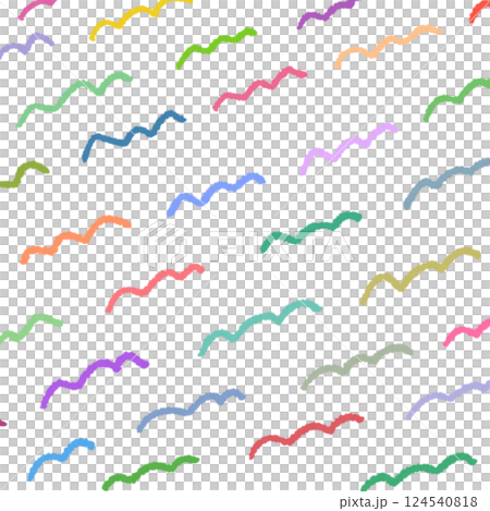 手描き波線の背景イラスト3 124540818