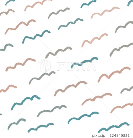 手描き波線の背景イラスト6 手描き波線の背景イラスト6 124540821