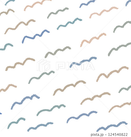 手描き波線の背景イラスト7 手描き波線の背景イラスト7 124540822